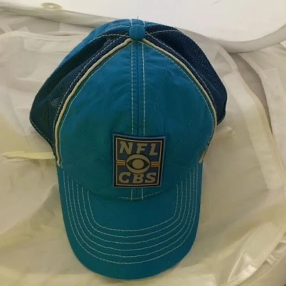 NFL on CBS Sports Blue Quilted Adjustable Cap Hat *New*